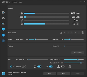 微星显卡超频软件 MSI Afterburner v4.6.6.16757 最新版