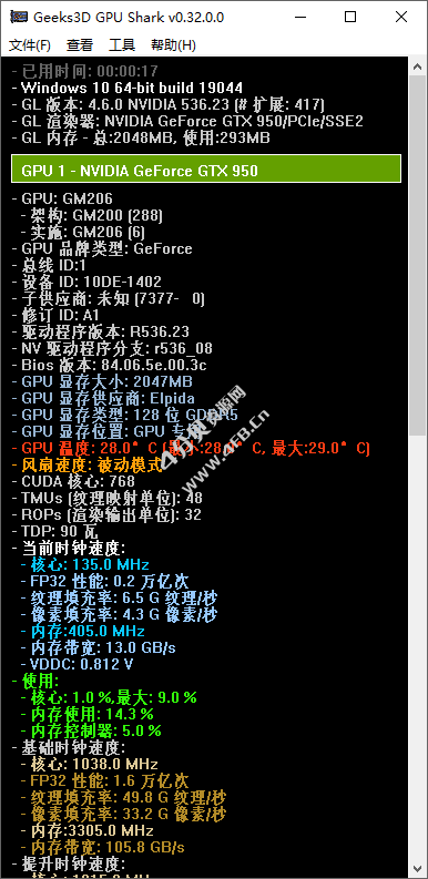 GPU监视器 GPU Shark v0.33.3 汉化版单文件版-纯净分享
